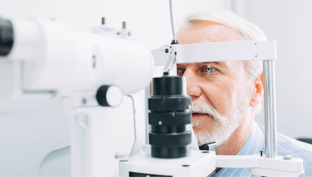 Man Having an Eye Exam