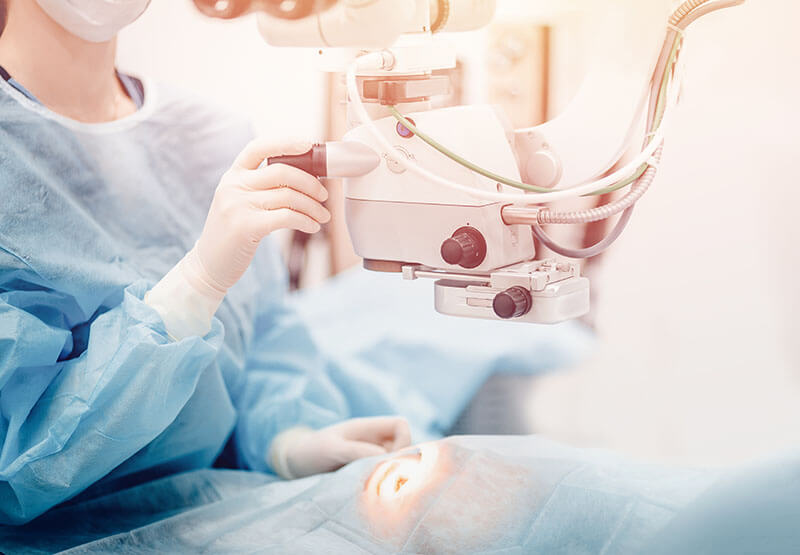 Doctor Performing LASIK Surgery